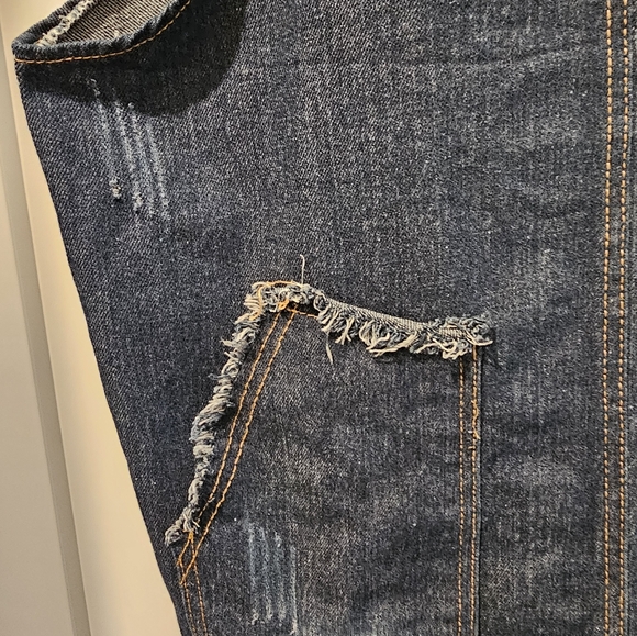 Jean romper dress Med to L - Picture 3 of 10